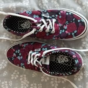 Vans flower shoes